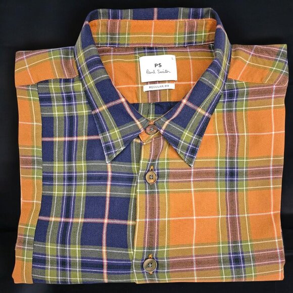 Paul Smith Regular‎ Fit Multi Color Plaid Button Down Casual Shirt - Picture 1 of 10